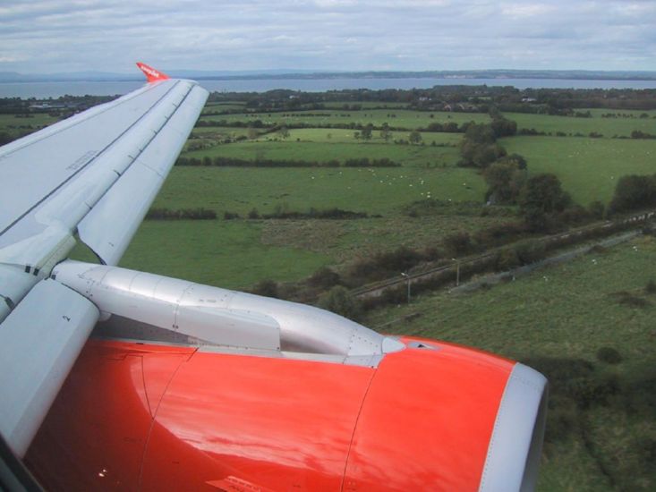 Easy Jet landing at Belfast International Airport (BFS) -- great low cost airline easyJet.com