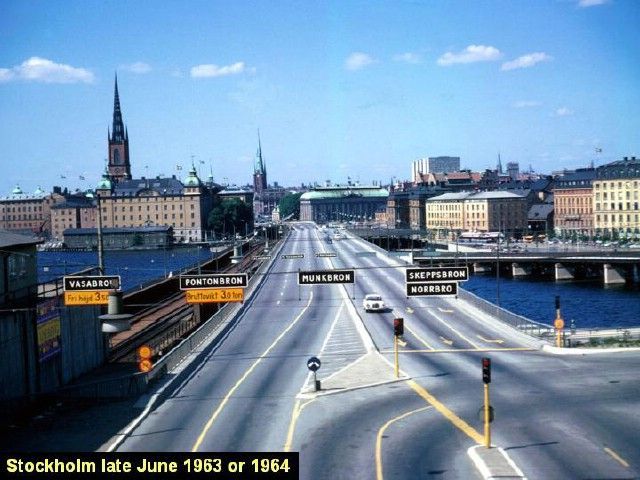 Stockholm in early 1960s -- when they drove on the left
