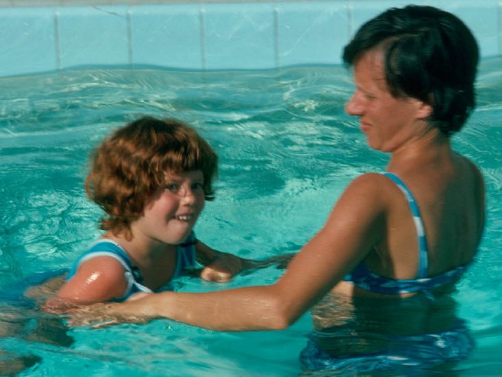   in pool of  motel in Treasure Island, Florida, very early in 1975
