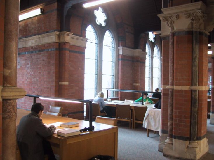 Inside the old section of Queen's University library