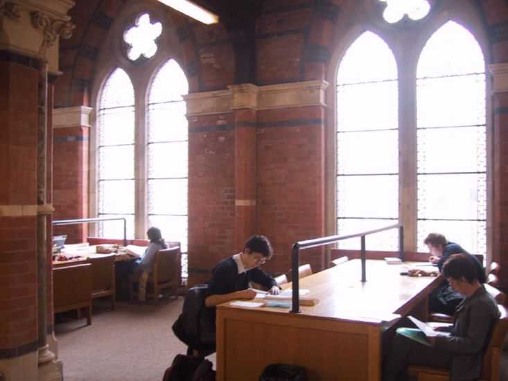 Inside the old section of Queen's University library