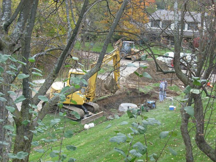 , installation of new water main, summer through winter 2006