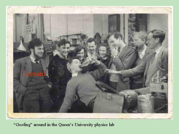 I was the only guy with a real beard!  The physics class at Queen's University -- probably 1959