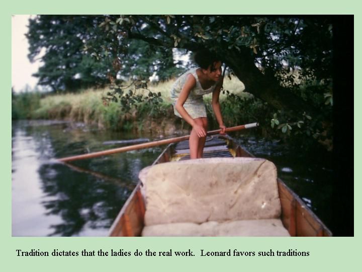 Punting on river Cherwell, Oxford, 1966