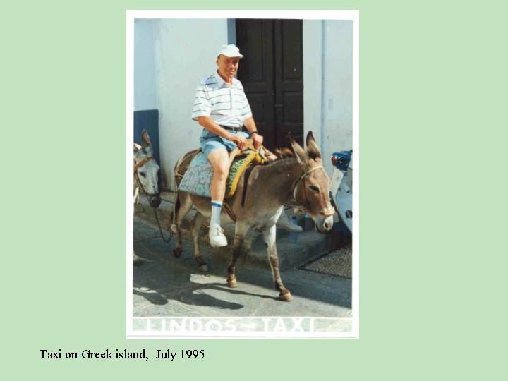 Donkey ride in Greece