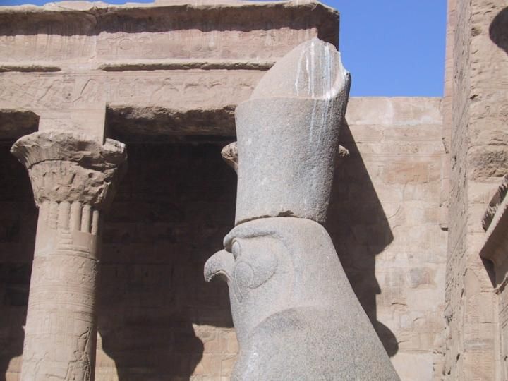 Crowned falcon (Horus) Edfu Temple