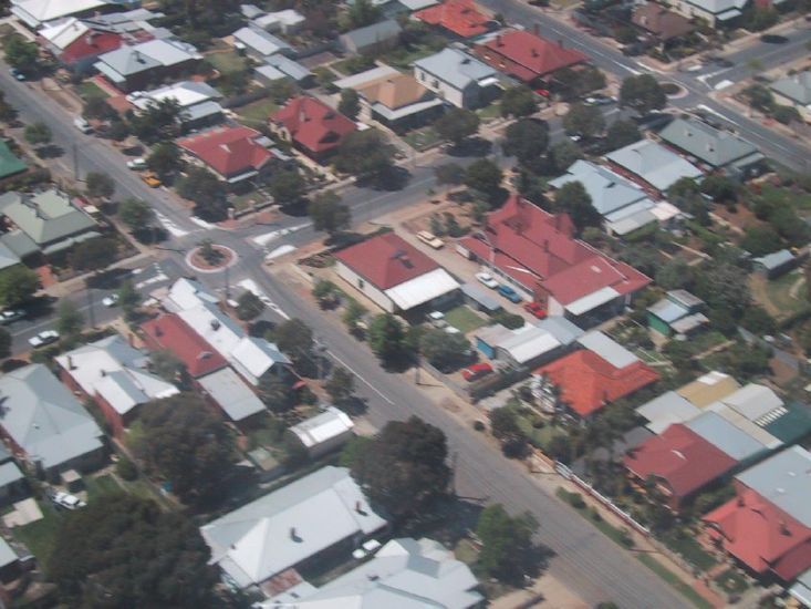 Australian roundabouts from air