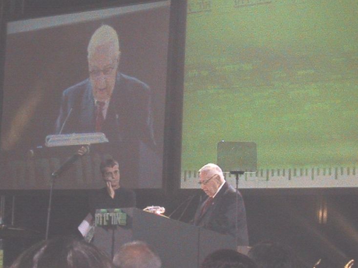 Ariel Sharon, Prime Minister of Israel, opening conference.  He had to leave to deal with govt. crisis , so could not stay as scheduled.