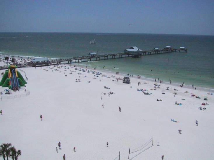 Clearawater Beach from roof of Hilton Hotel