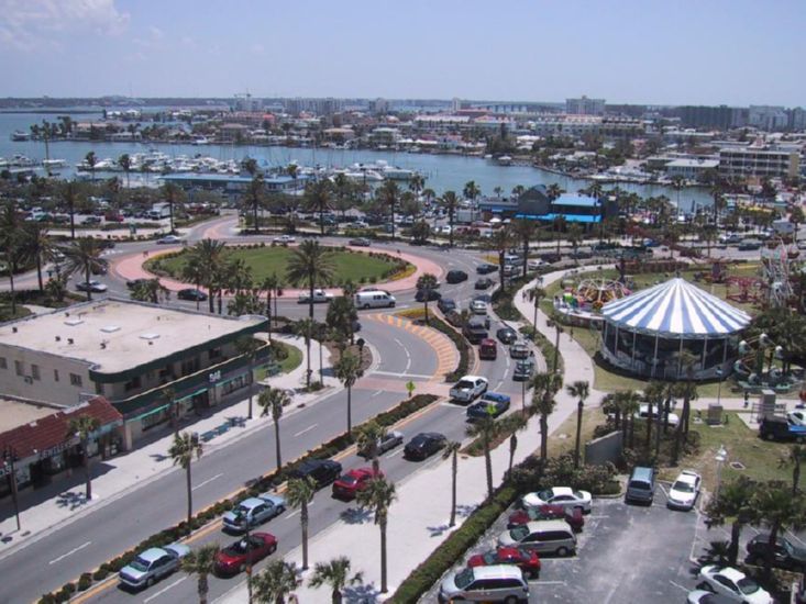 Clearawater Beach from roof of Hilton Hotel