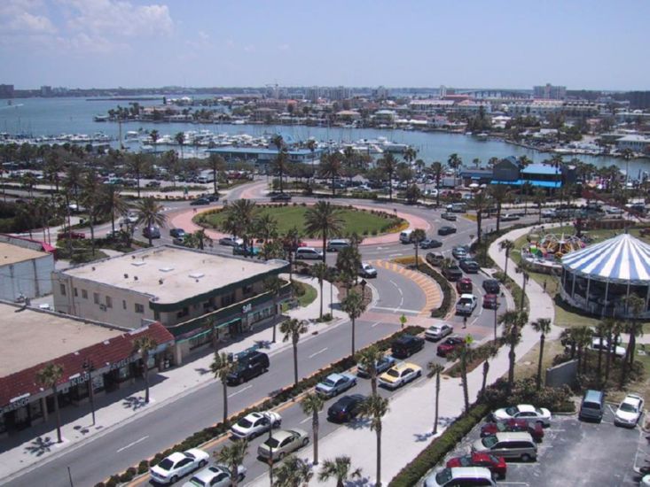 Clearawater Beach from roof of Hilton Hotel