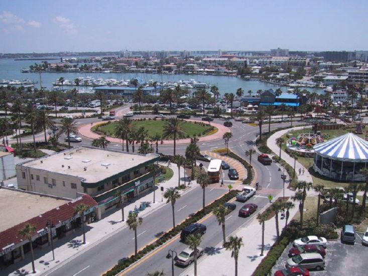 Clearawater Beach from roof of Hilton Hotel