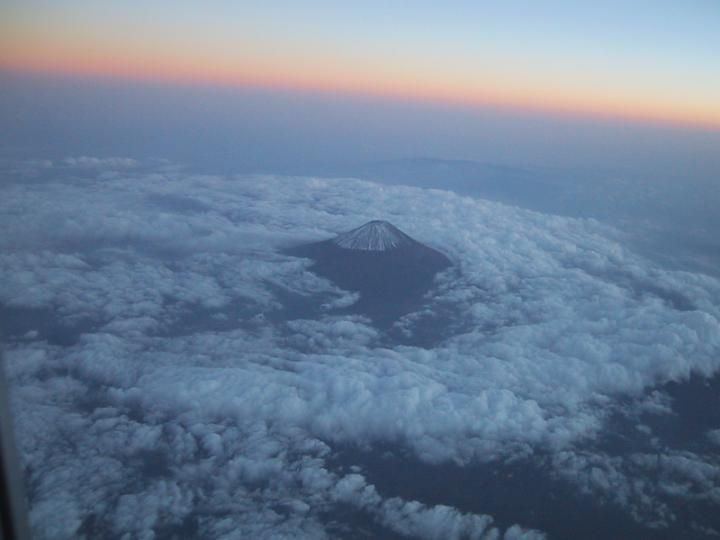 Mount Fugi, Japan, from aircraft on way there