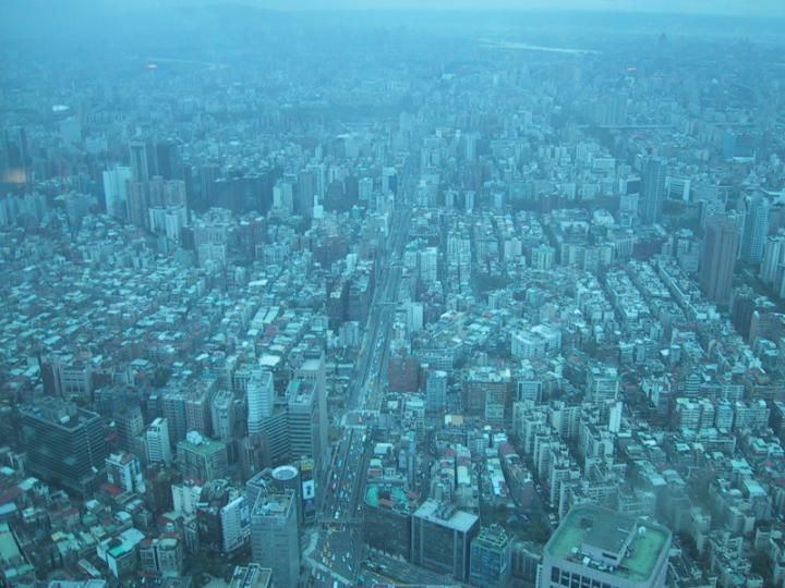 View from 388 m of Taipei 101 tower