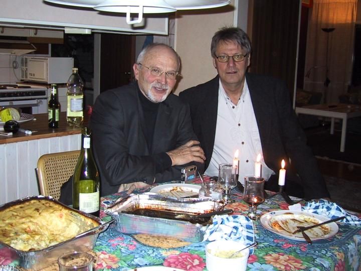 Ulf  Bjrnstig and Per-Olof Bylund at dinner at Ulf's  in Umeå, Sweden