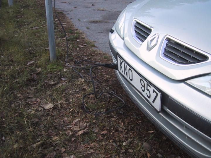 Block heater -- so car starts in cold weather