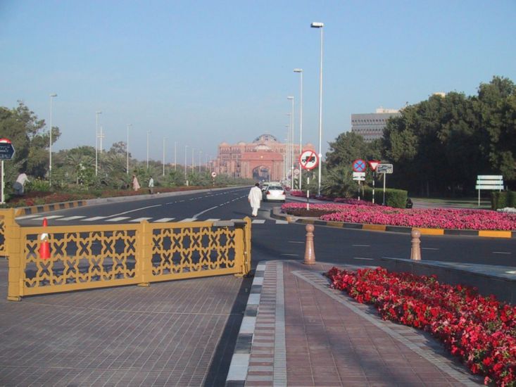  from roundabout -- straight through path opened only for VIPs