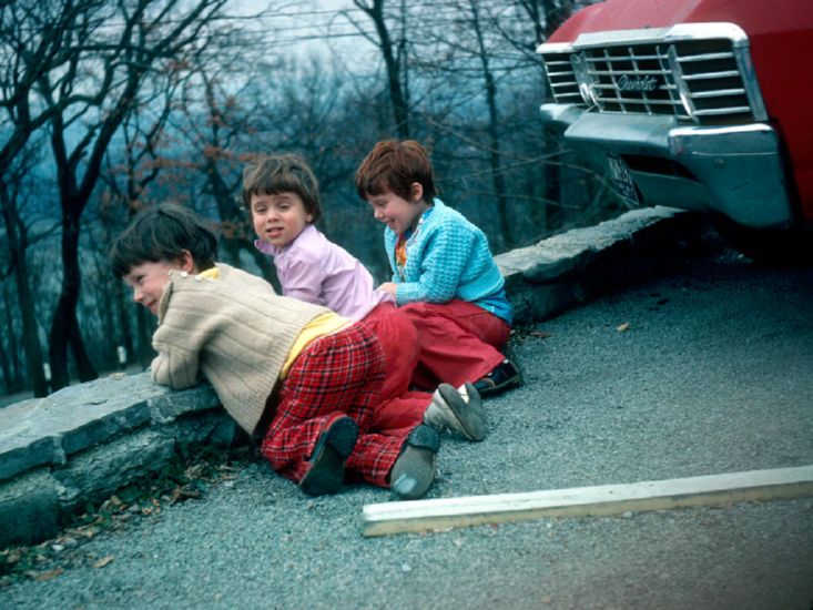  on way to Florida for Xmas-time trip, 1975